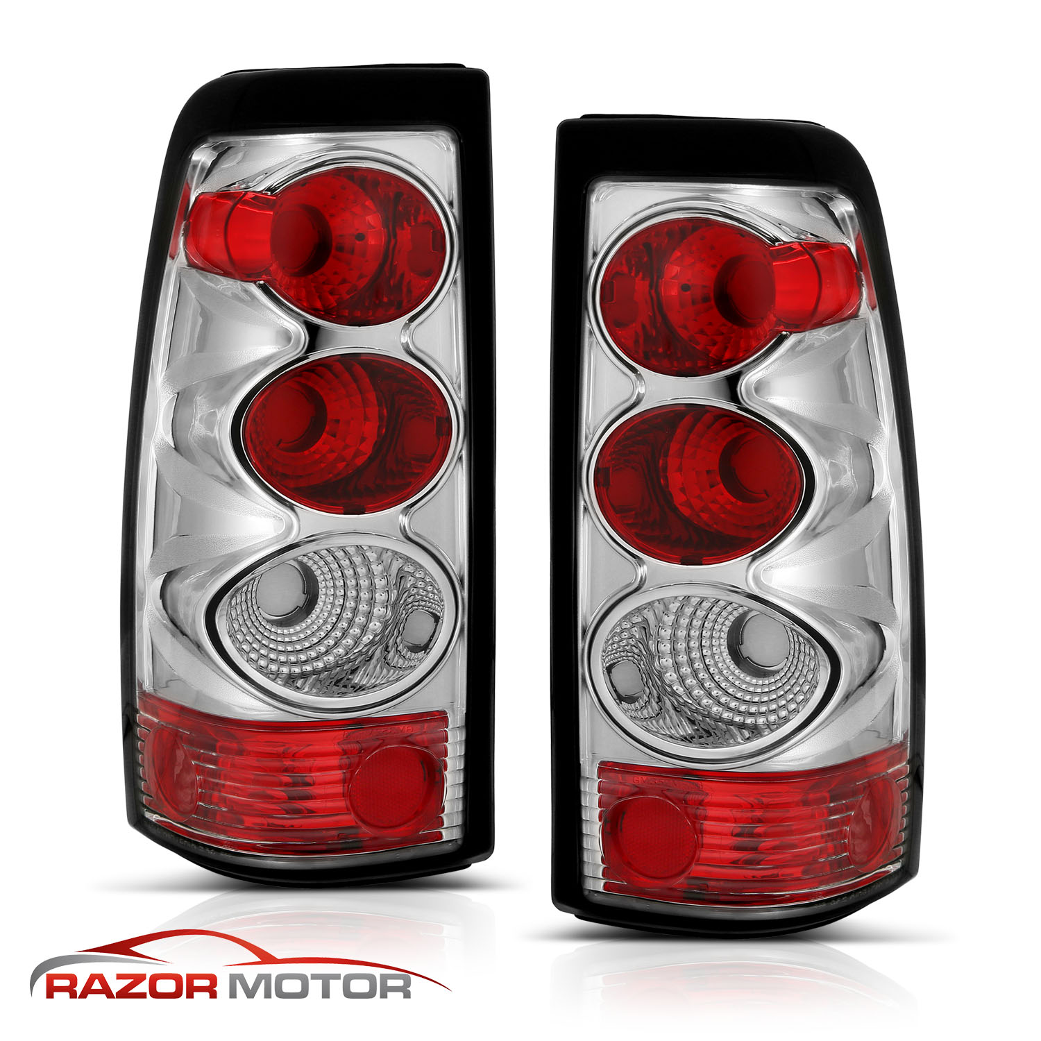 2003 2004 2005 2006 Chevy Silverado 1500/2500/3500 Red Tail Lights Pair